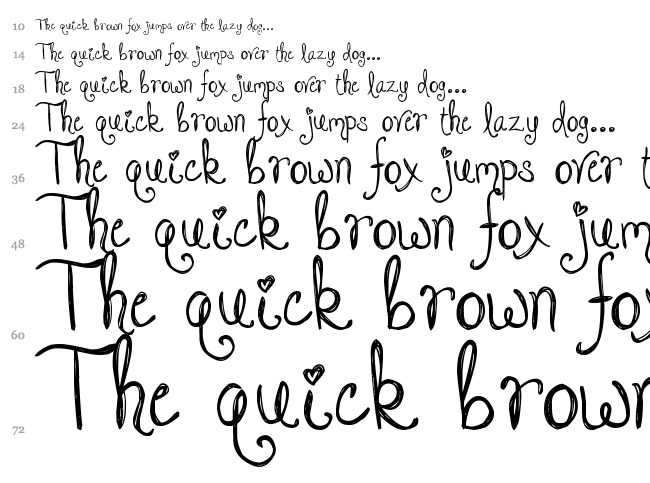 DJB Jacked Up Kinda Luv font waterfall